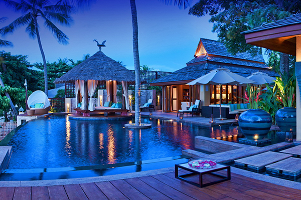 Jacuzzi and pool at private villa